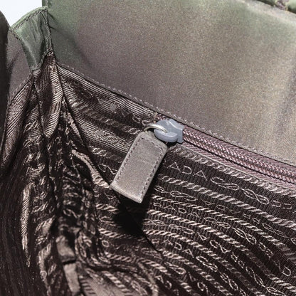 Prada Vintage Zip Handbag Tessuto, GREEN, NYLON, Handbag