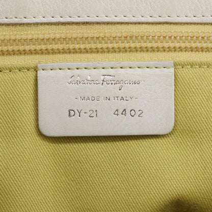 Salvatore Ferragamo Virna Satchel Leather, WHITE, LEATHER, Shoulder bag
