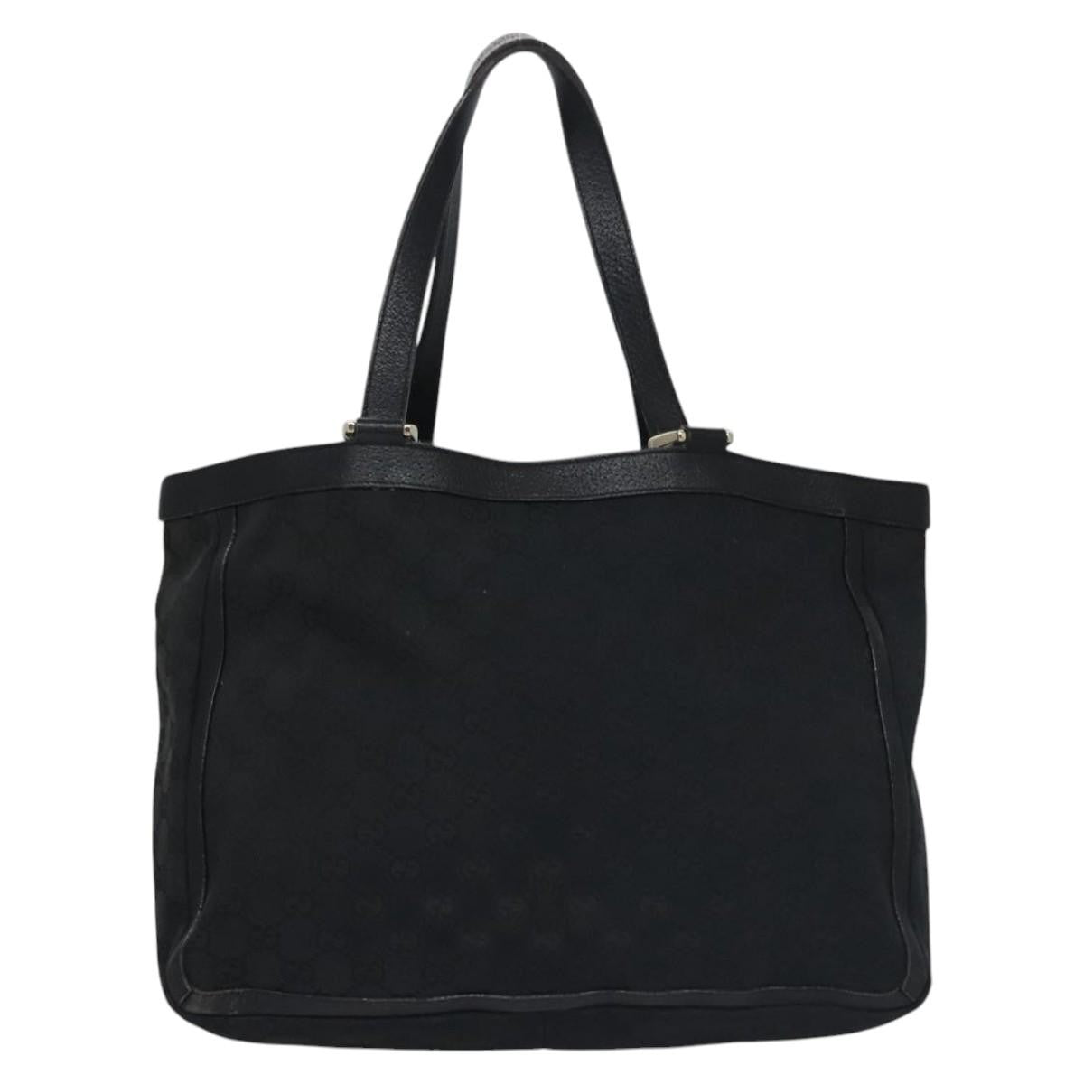 Gucci Abbey Pocket Tote GG Canvas, BLACK, CANVAS, Tote bag
