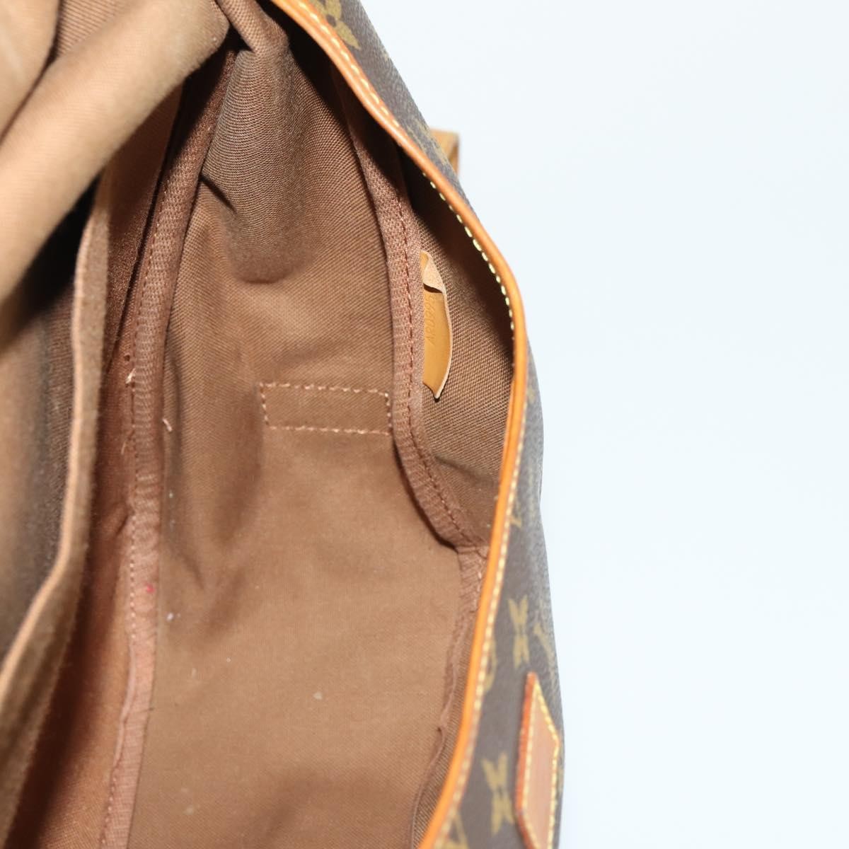 Louis Vuitton Saumur Handbag Monogram Canvas, BROWN, CANVAS, Shoulder bag