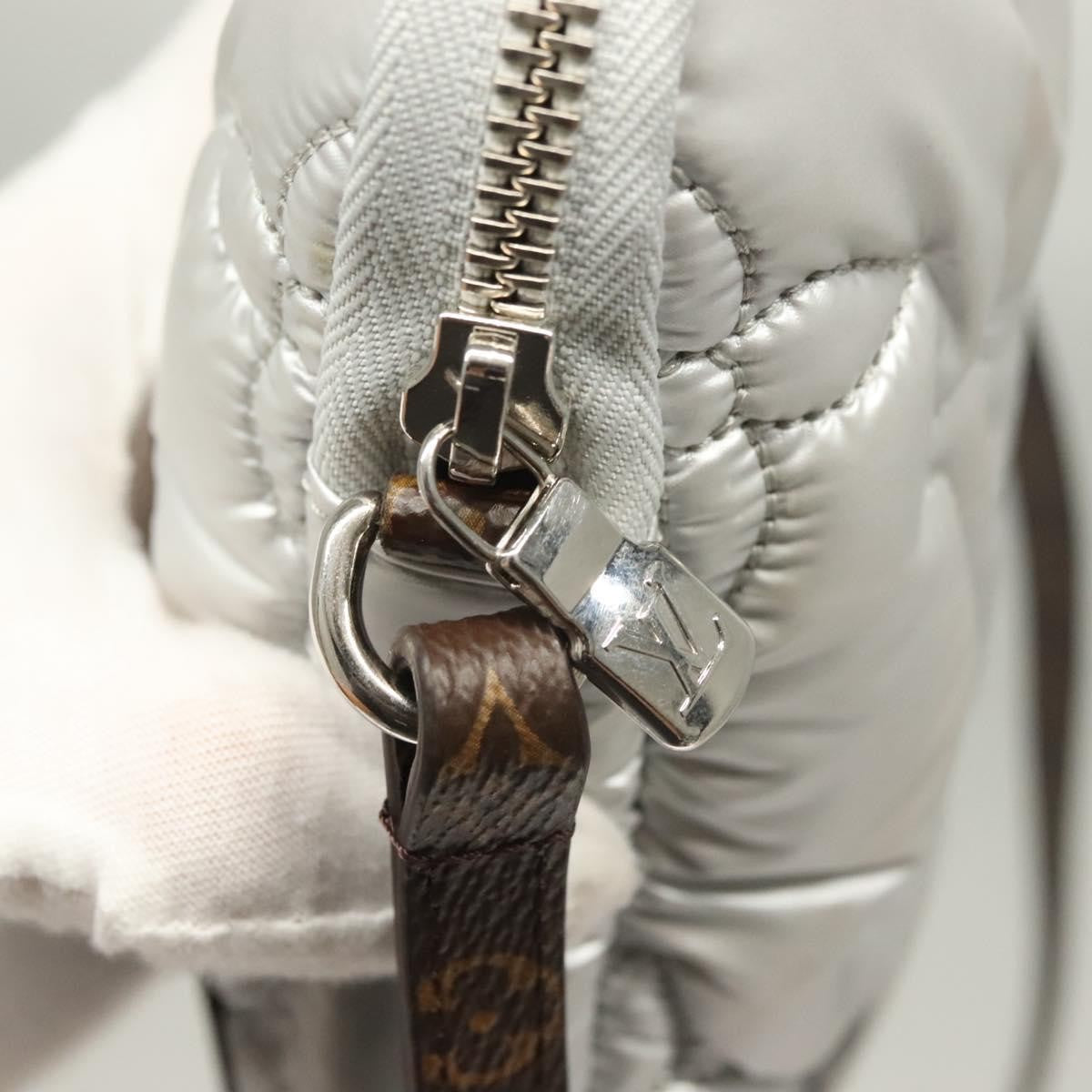 Louis Vuitton Pillow Phone Pouch Monogram Quilted Econyl Nylon, SILVER, CANVAS, Travel bag