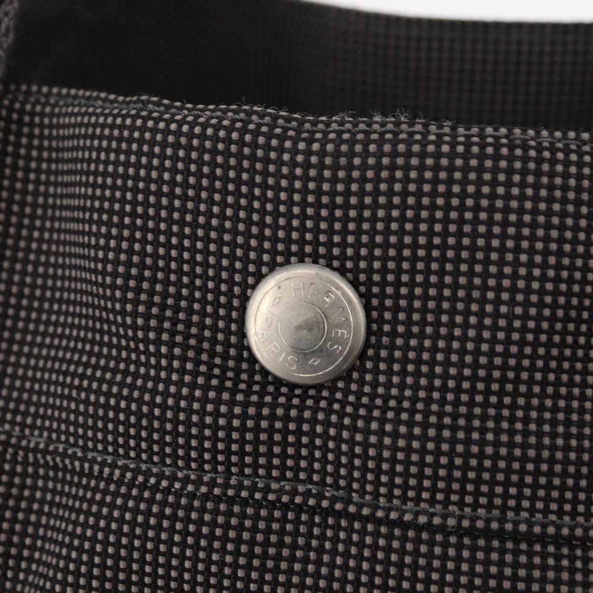 Hermes Fourre-tout Herline Canvas, Gray, Canvas, Tote Bag