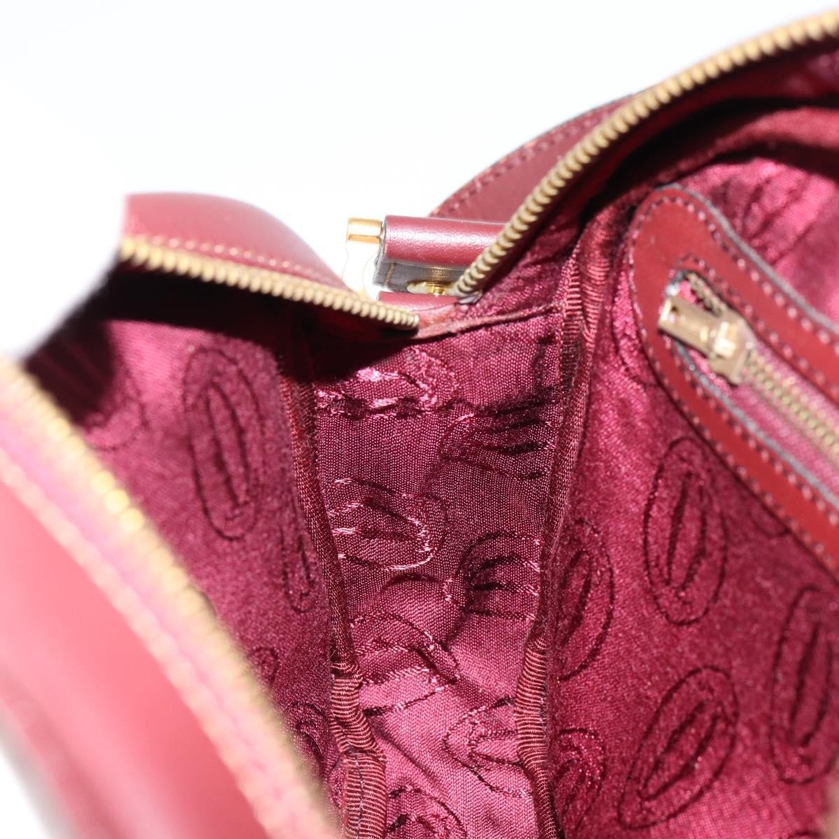 cartier Must de Cartier Shoulder Bag Leather, BURGUNDY, LEATHER, Shoulder bag