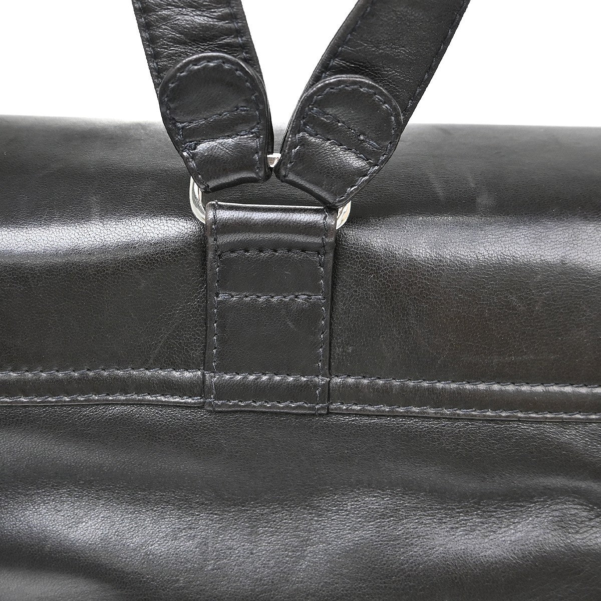 Chanel Vintage Flap Backpack Leather, Black, Leather, Backpack