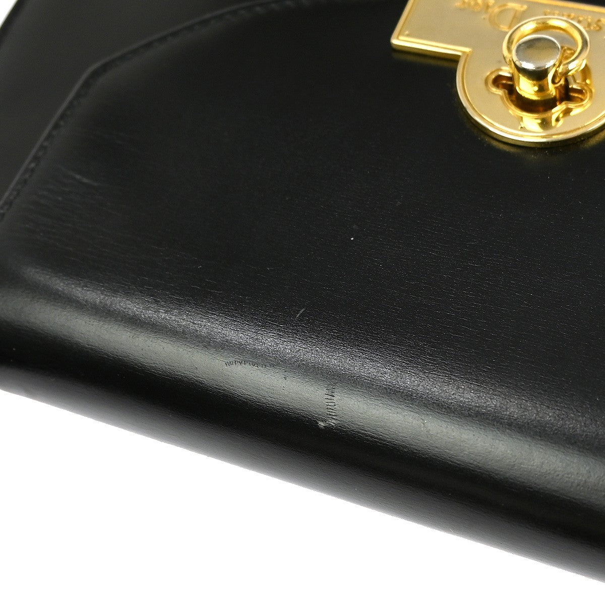Christian Dior Vintage Handbag Leather, BLACK, LEATHER, Handbag