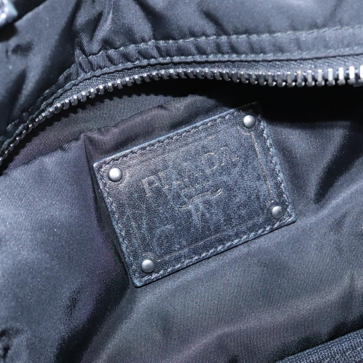 Prada Convertible Double Tote Tessuto, Navy, Nylon, Tote Bag