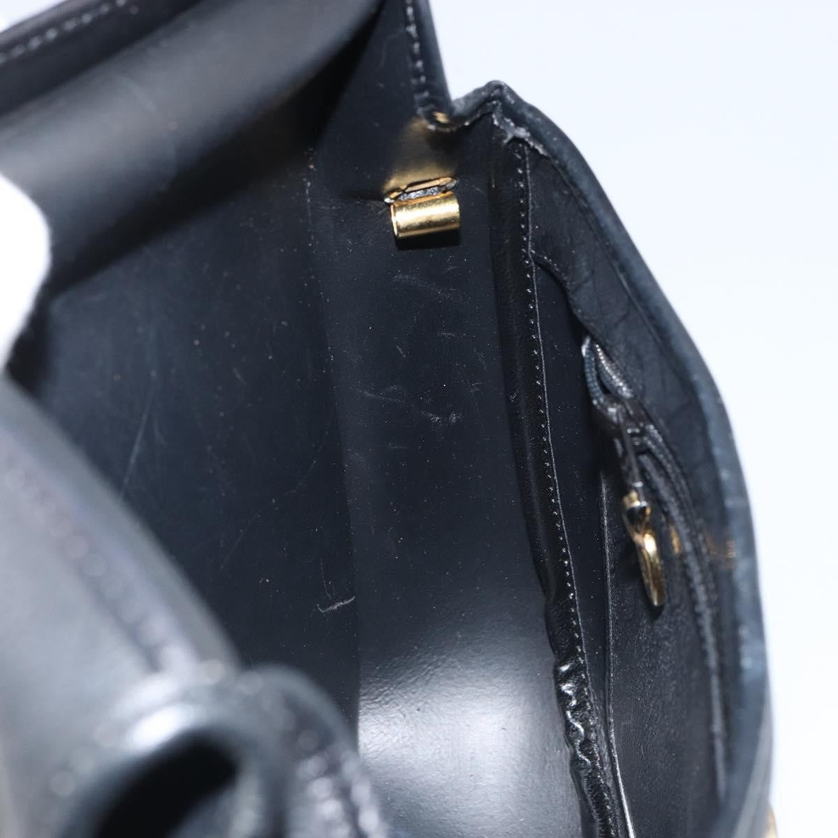 Christian Dior Vintage Honeycomb Shoulder Bag Canvas and Leather, BLACK, CANVAS, Shoulder bag