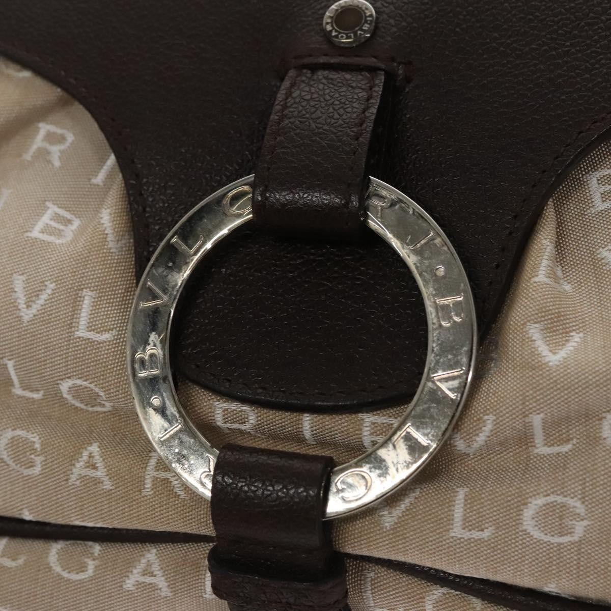 Bvlgari B.Zero1 Logomania Bag Canvas with Leather, BEIGE, CANVAS, Handbag