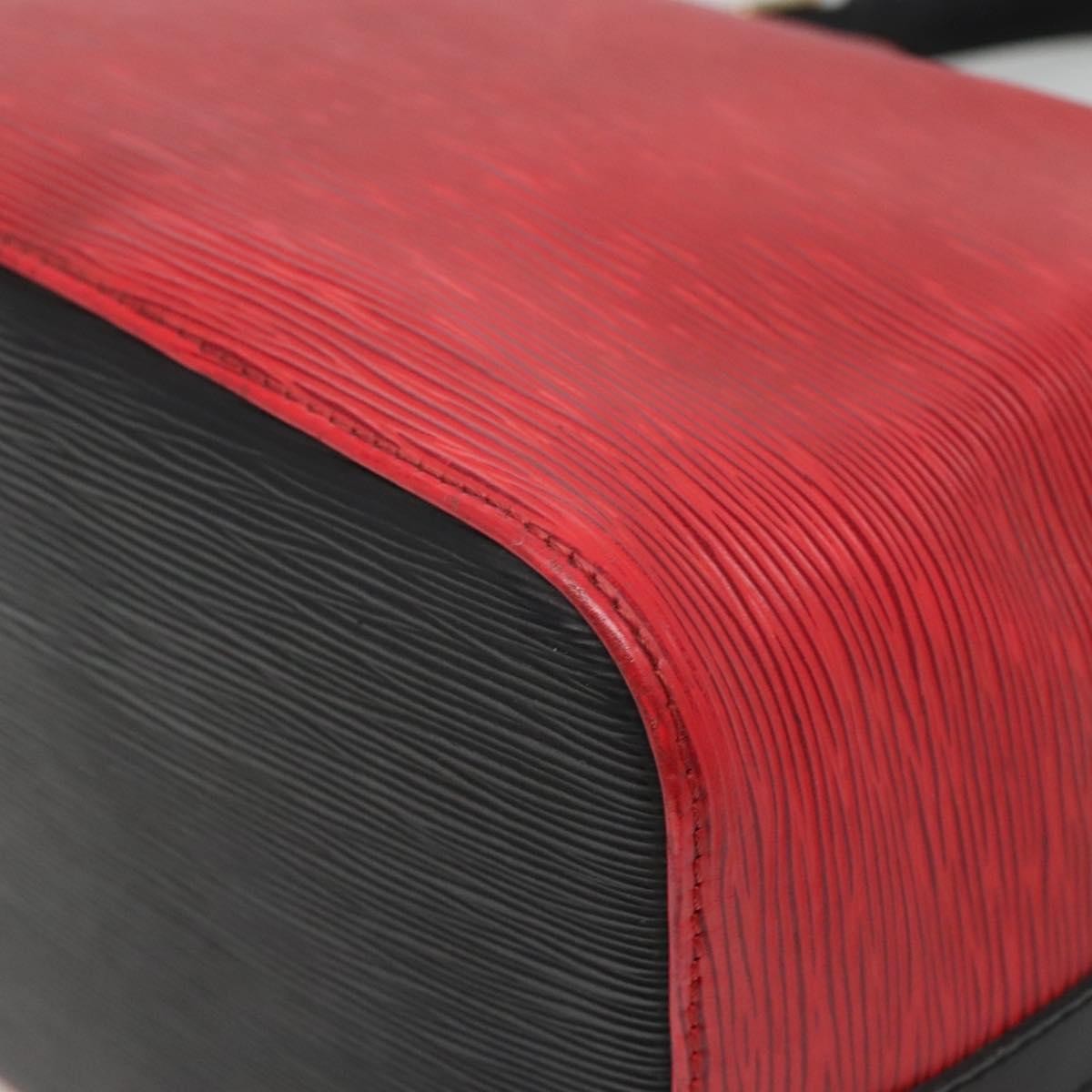 Louis Vuitton Petit Noe Handbag Two Tone Epi Leather, RED, LEATHER, Handbag