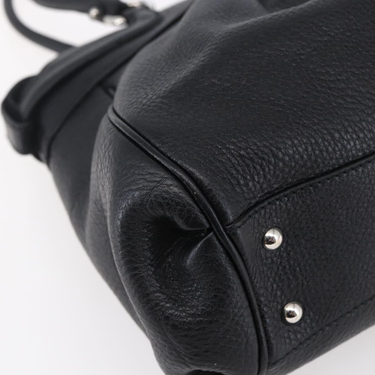 Salvatore Ferragamo Gancini Tote Leather, BLACK, LEATHER, Tote bag