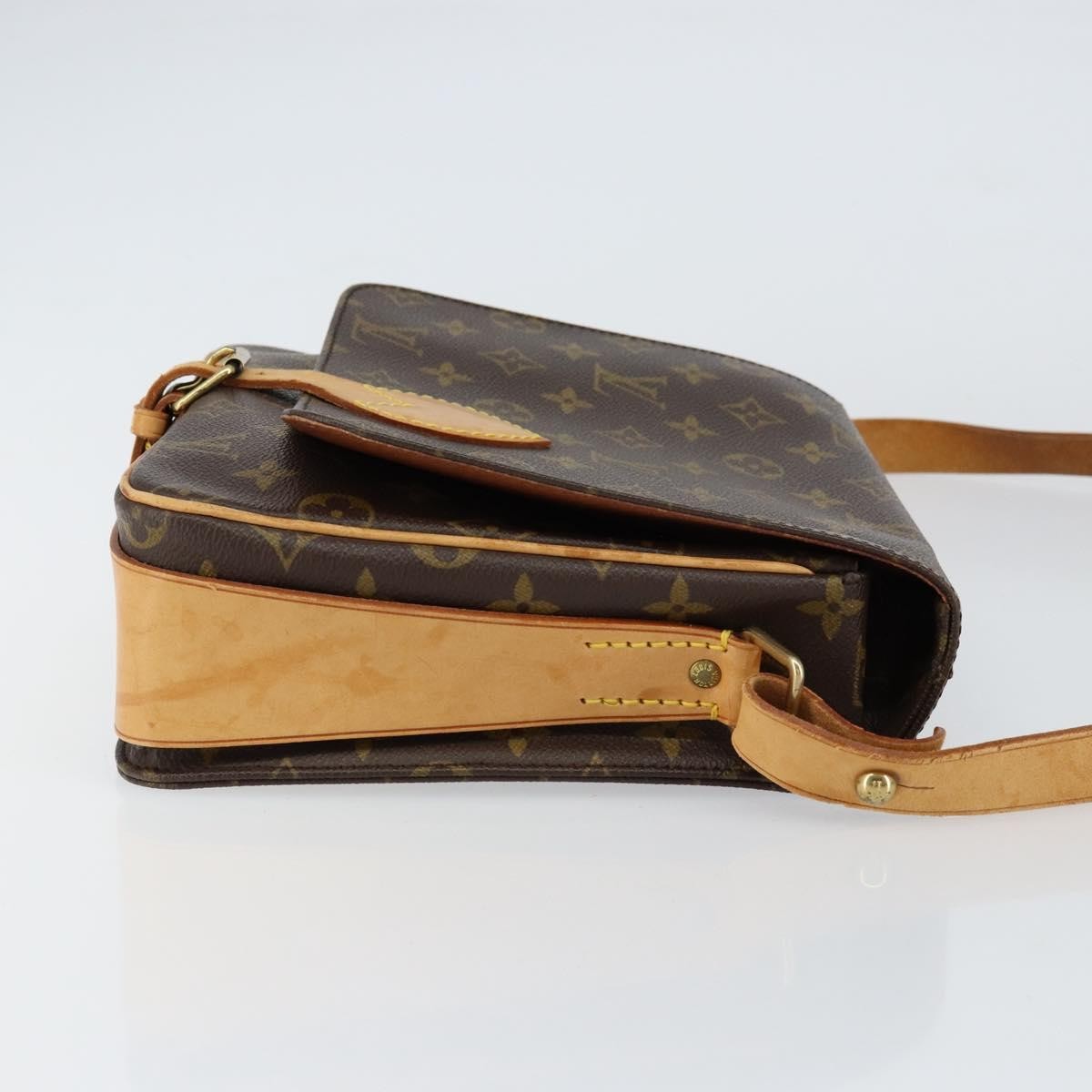 Louis Vuitton Cartouchiere Handbag Monogram Canvas, BROWN, CANVAS, Shoulder bag