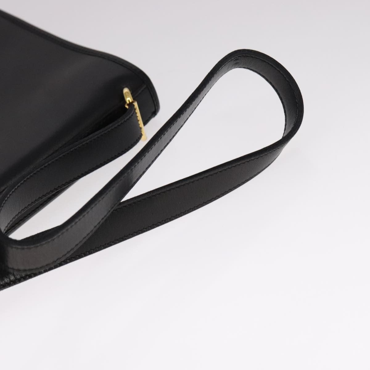 Christian Dior Vintage Shoulder Bag Leather, BLACK, LEATHER, Shoulder bag