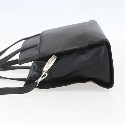 Loewe Vintage Anagram Tote Leather, BLACK, LEATHER, Tote bag