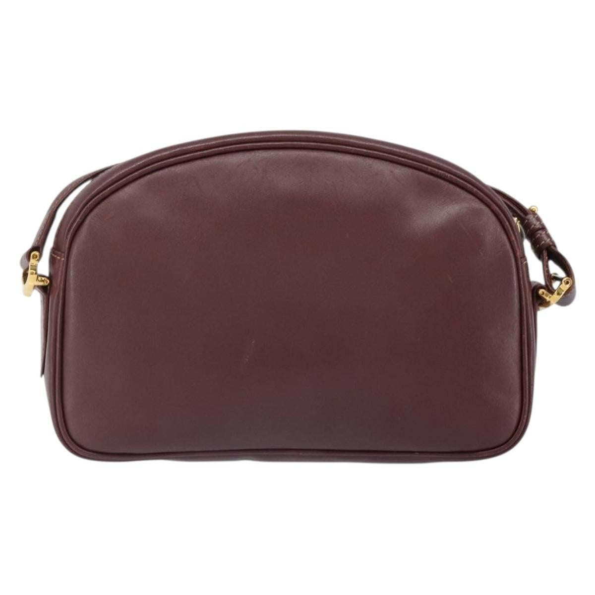 cartier Must de Cartier Shoulder Bag Leather, BURGUNDY, LEATHER, Shoulder bag