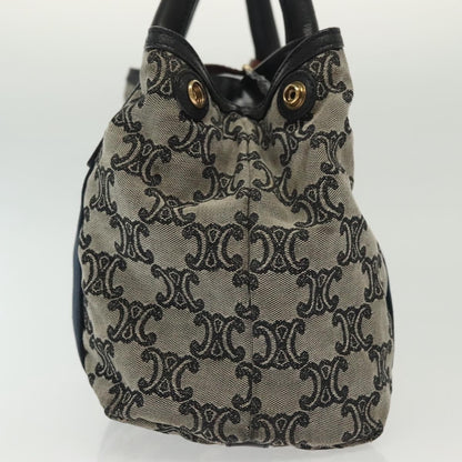 Celine Vintage Macadam Handbag Macadam, NAVY, CANVAS, Handbag