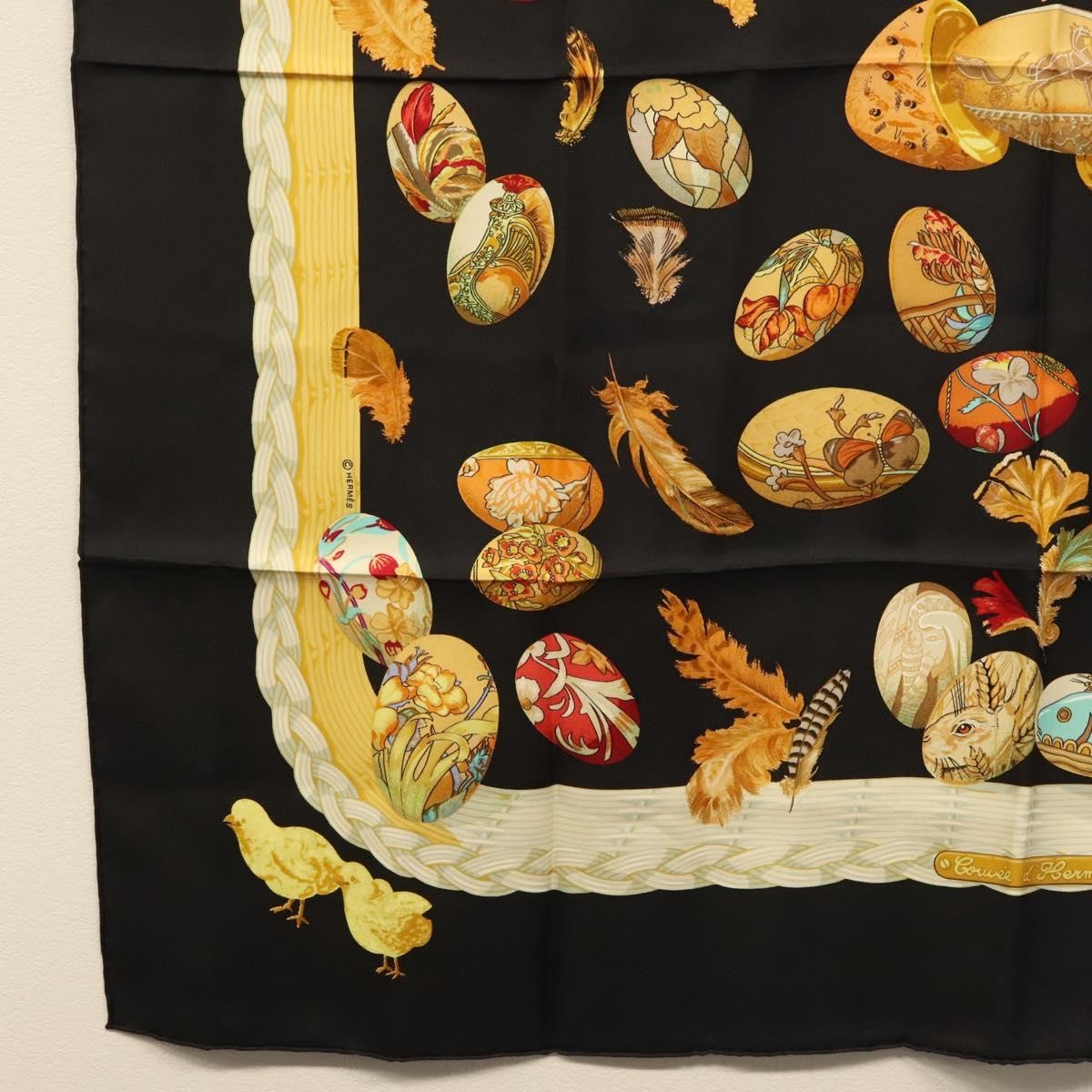 Hermes Carré 90 Silk multicolor, BLACK, SILK, Scarve & shawl