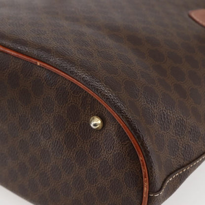 Celine Vintage Macadam Shopper Tote Coated Canvas, BROWN, CANVAS, Tote bag