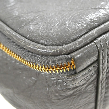 Balenciaga Blanket Square Bag Leather, GRAY, LEATHER, Handbag