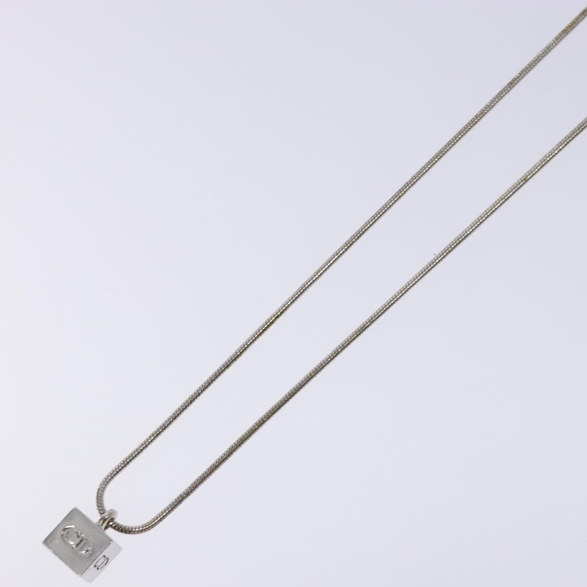 Christian Dior CD Logo necklace Metal, SILVER, METAL, Necklace