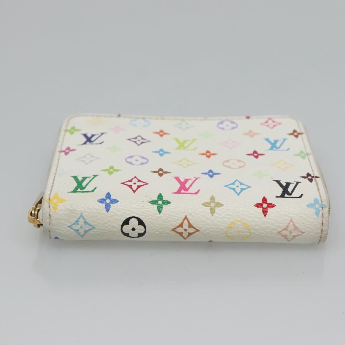 Louis Vuitton Porte-Monnaie Zippy Wallet Monogram Multicolor, White, Canvas, Wallet