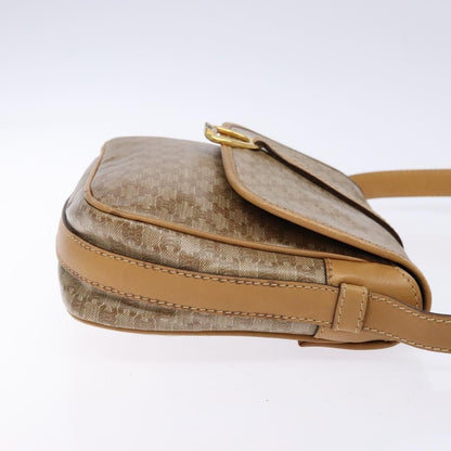 Celine Macadam Shoulder Bag PVC Leather, BEIGE, CANVAS, Shoulder bag