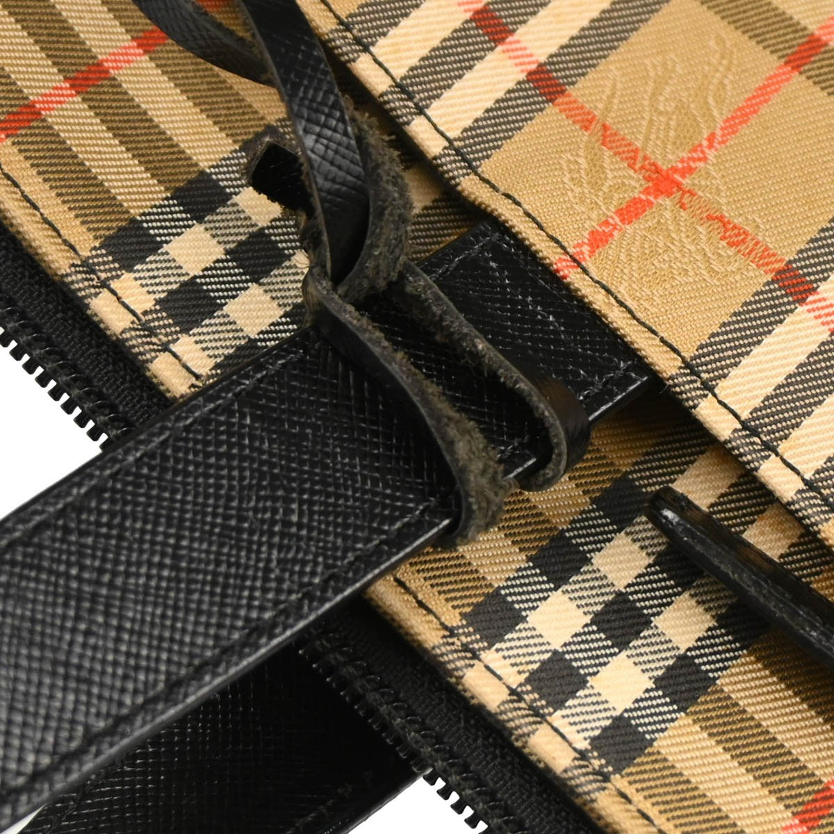 Burberry Nova Check Tote Nylon and Leather, BEIGE, CANVAS, Tote bag