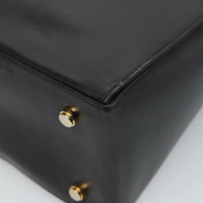 Salvatore Ferragamo Gancini Convertible Top Handle Bag Leather, BLACK, LEATHER, Handbag