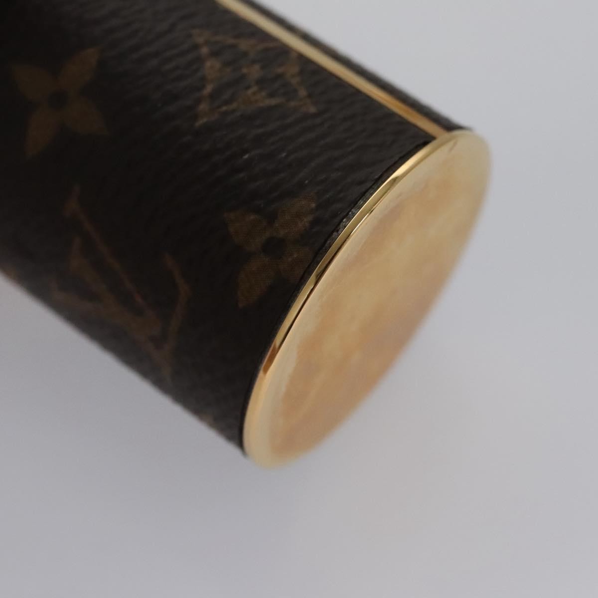 Louis Vuitton Lipstick Case on Chain Monogram Canvas, BROWN, CANVAS, Clutche & pouche