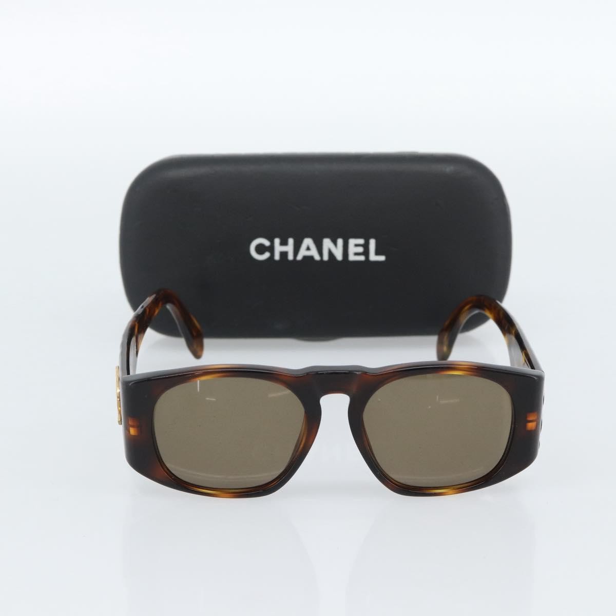 Chanel CC Logo Matelasse Sunglasses Eye Wear Plastic, Brown, Plastic, Sunglasses