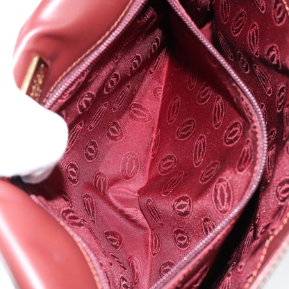 cartier Must de Cartier Clutch bag Leather, BURGUNDY, LEATHER, Clutche & pouche