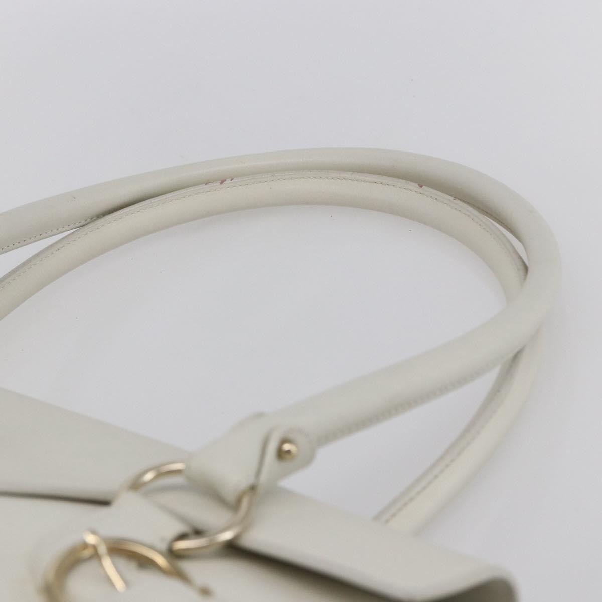 Salvatore Ferragamo Gina Satchel Leather, WHITE, LEATHER, Handbag