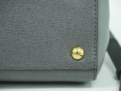 Fendi 2Jours Bag Leather, GRAY, LEATHER, Handbag