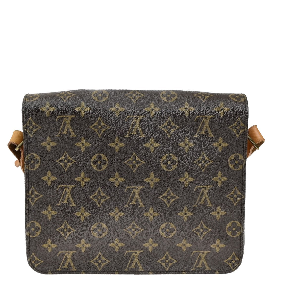 Louis Vuitton Cartouchiere Handbag Monogram Canvas, BROWN, LEATHER, Shoulder bag