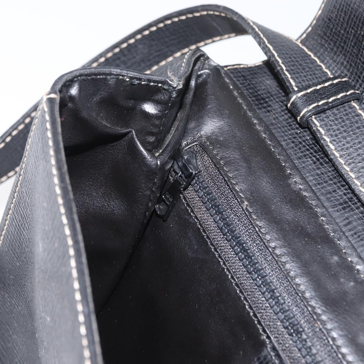 Celine Circle Logo Shoulder Bag Leather, BLACK, LEATHER, Shoulder bag