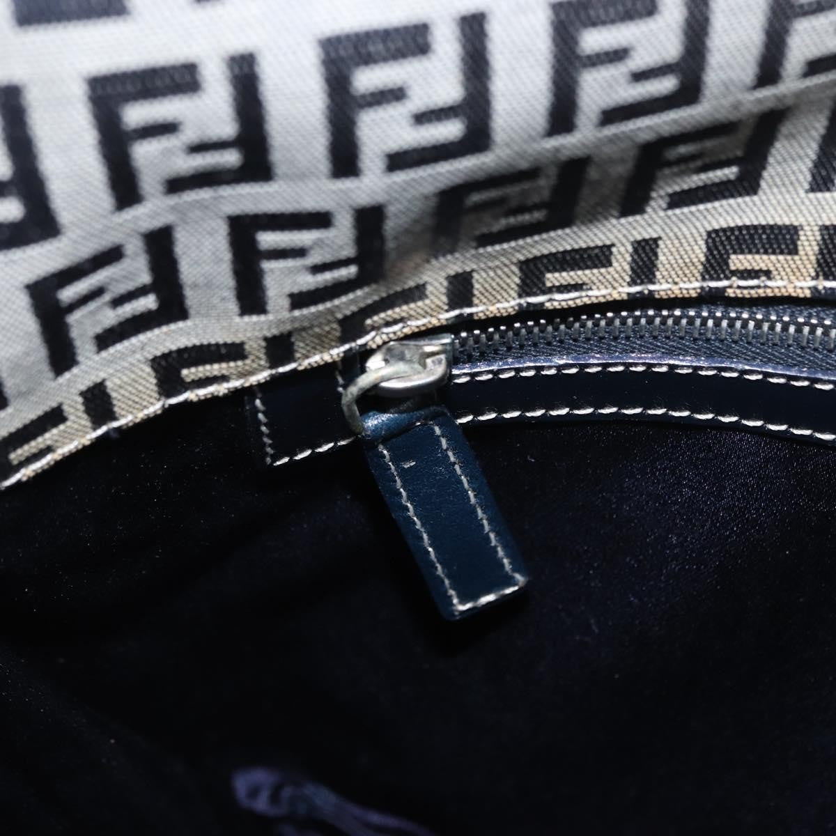 Fendi Shopping Tote Zucchino Canvas, NAVY, CANVAS, Tote bag