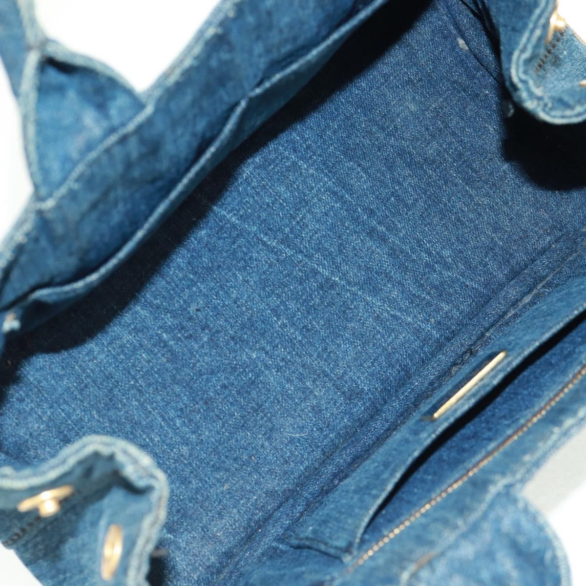 Prada Canapa Tote Denim, BLUE, DENIM_JEANS, Tote bag