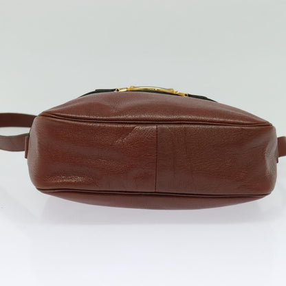 Christian Dior CD Shoulder bag Leather, BROWN, LEATHER, Shoulder bag