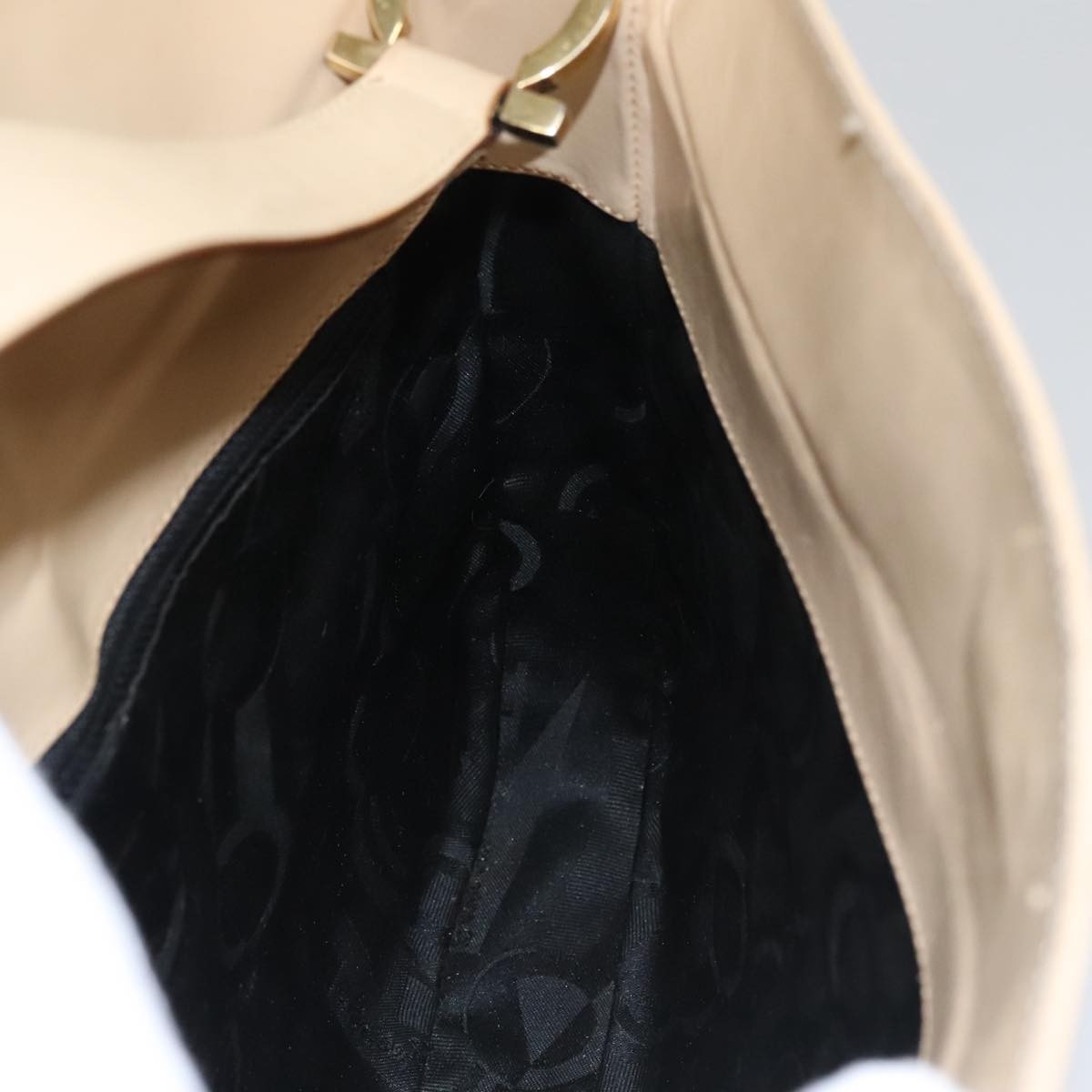 Salvatore Ferragamo Gancini Shoulder Bag Leather, BEIGE, LEATHER, Shoulder bag