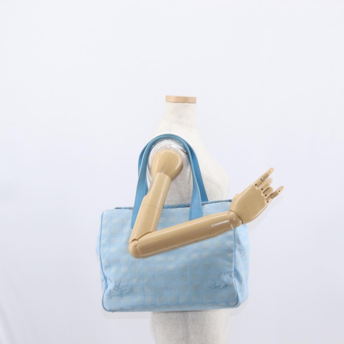 Chanel Travel Line Tote Nylon, BLUE, NYLON, Tote bag