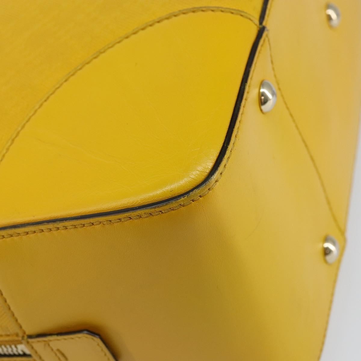 Gucci Bright Top Handle Bag Diamante Leather, YELLOW, LEATHER, Handbag