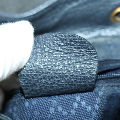Gucci Vintage Bamboo Backpack Suede, NAVY, SUEDE, Backpack