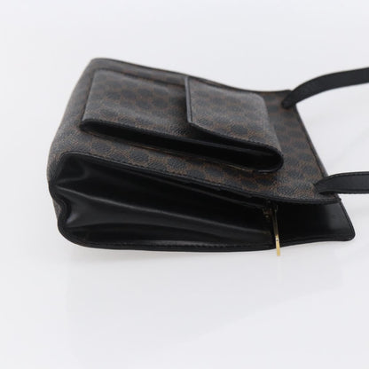 Celine Vintage Macadam Shoulder Bag Canvas, BLACK, CANVAS, Shoulder bag