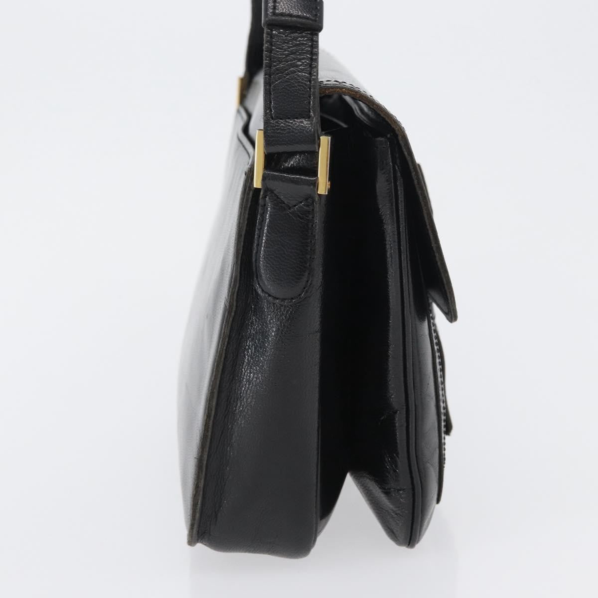 Saint Laurent Vintage Shoulder Bag Leather, BLACK, LEATHER, Shoulder bag