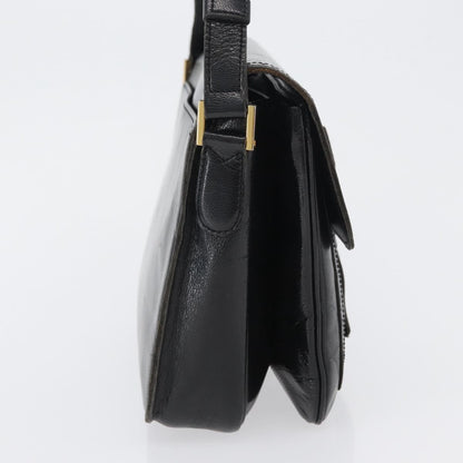 Saint Laurent Vintage Shoulder Bag Leather, BLACK, LEATHER, Shoulder bag