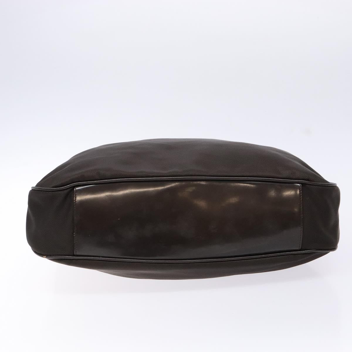 Gucci Vintage Bamboo Shoulder Bag Nylon, BROWN, NYLON, Shoulder bag