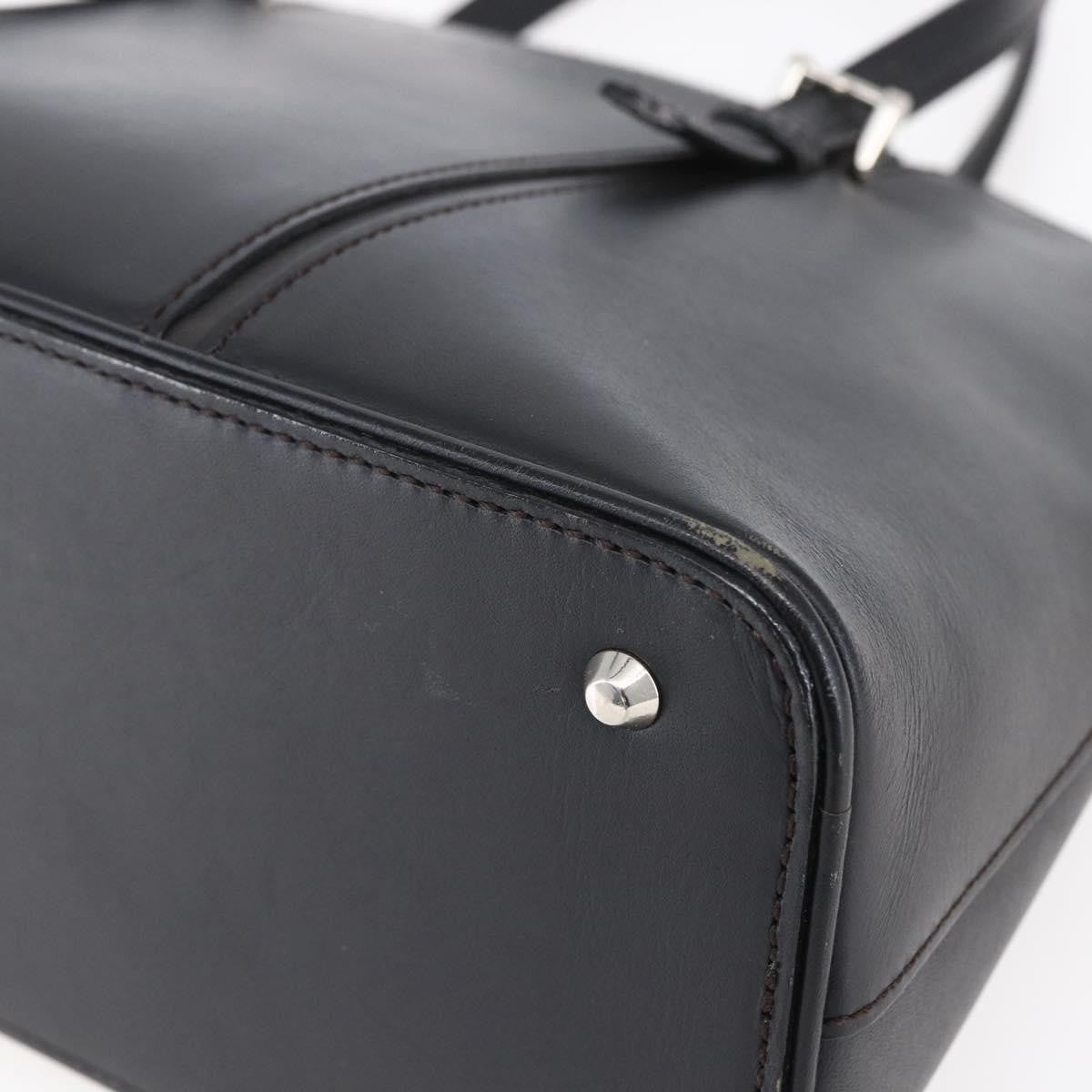 Burberry Vintage Handbag Leather, BLACK, LEATHER, Handbag