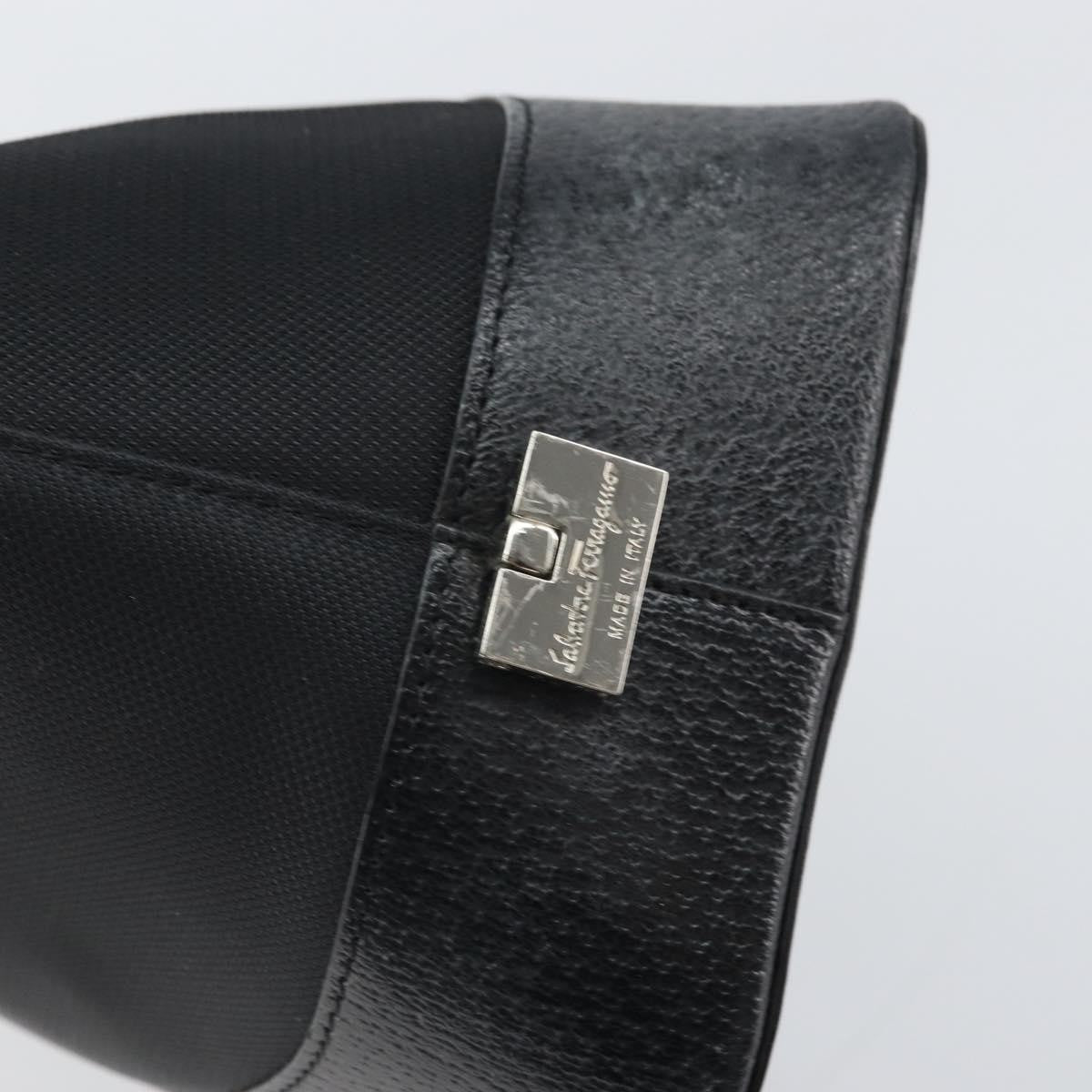 Salvatore Ferragamo Vintage Tote bag Canvas, BLACK, CANVAS, Tote bag