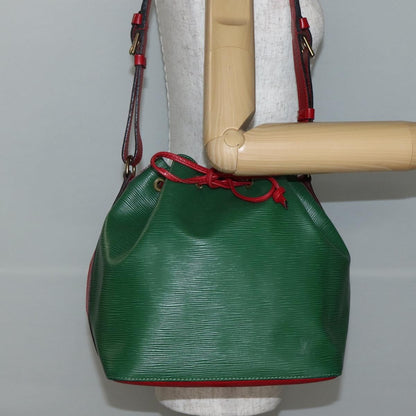 Louis Vuitton Bicolor Petit Noe Handbag Epi Leather, GREEN, LEATHER, Shoulder bag