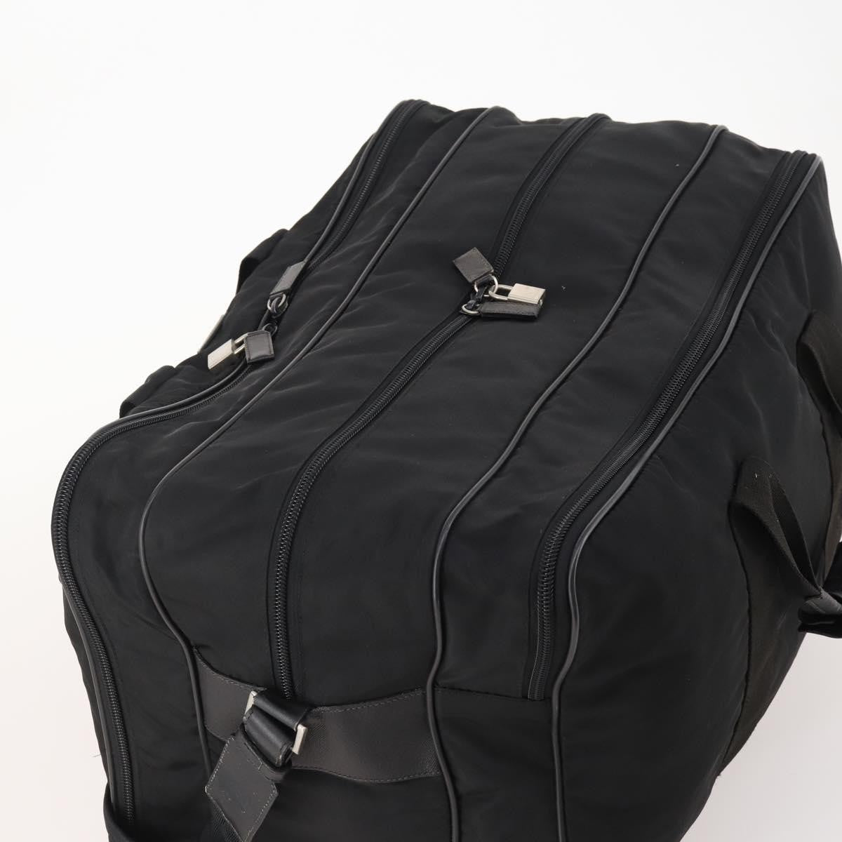Prada Vintage Boston Bag Nylon, Black, Nylon, Travel Bag