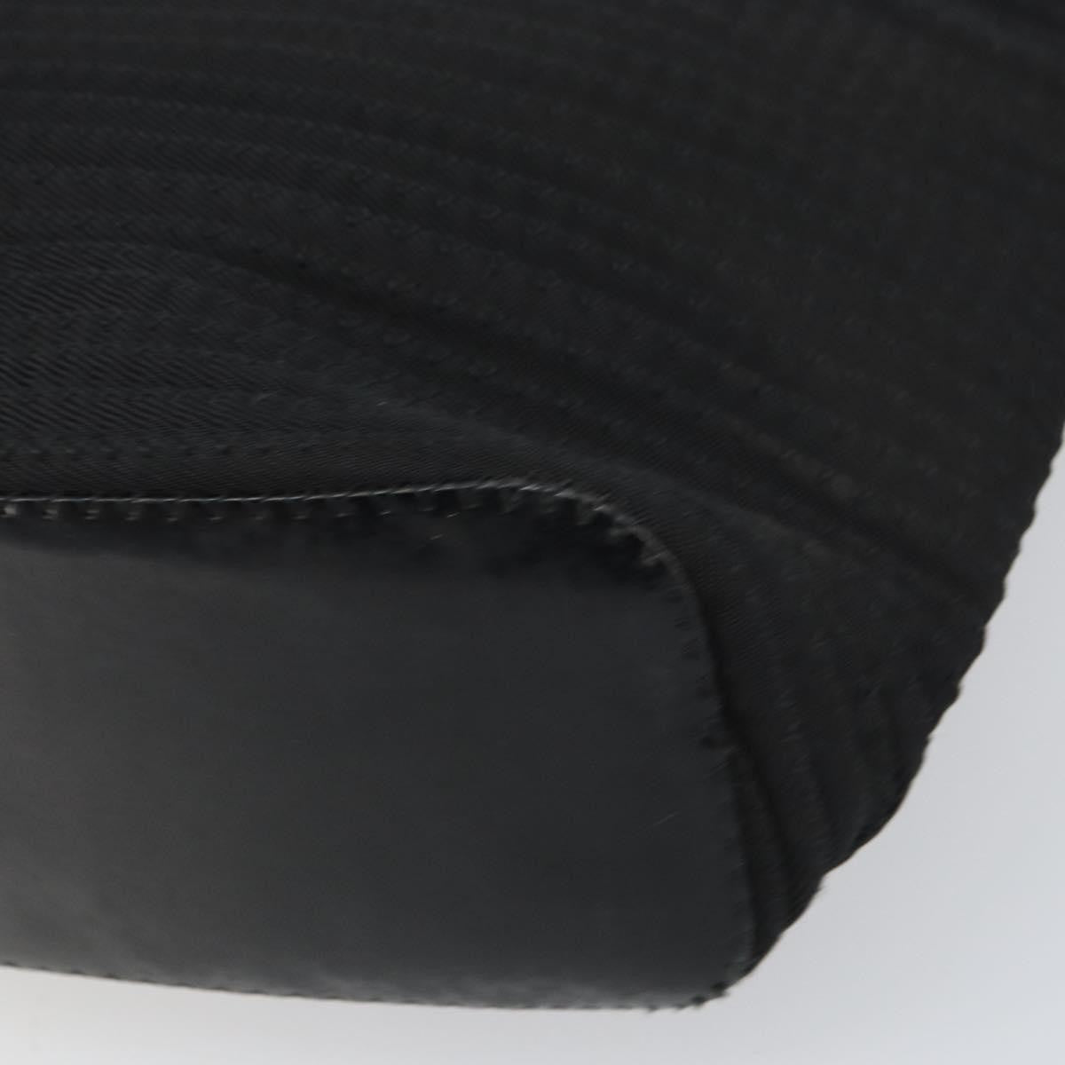 Gucci Vintage Bamboo Handle Bag Nylon, Black, Nylon, Tote Bag